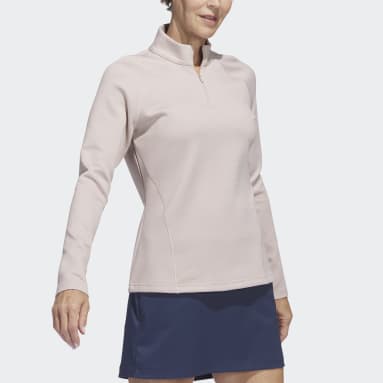 W 1/4 ZIP KNT L Café Mujer Golf