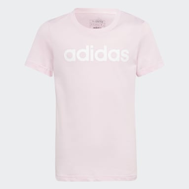 Camiseta Essentials Logo Linear Algodón Ajuste Ceñido Rosa Niña Sportswear