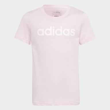Girls Sportswear Pink Essentials Linear Logo Cotton Slim Fit T-Shirt