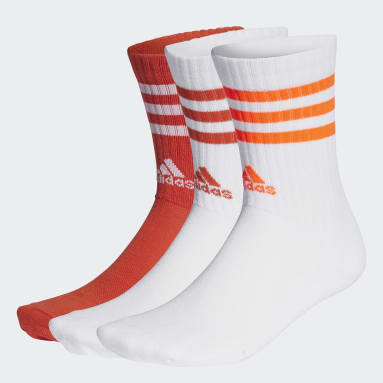 Meias de Cano Médio Acolchoadas 3-Stripes – 3 pares Branco Sportswear