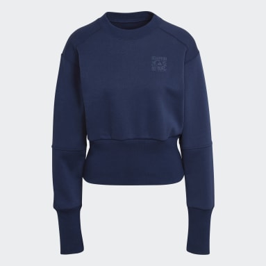 Polera adidas x Karlie Kloss Cuello Redondo Azul Mujer Training