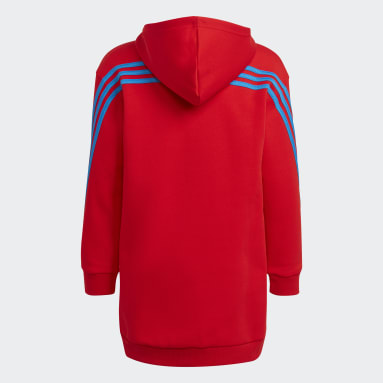 Sweat-shirt à capuche adidas x Classic LEGO® 3-Stripes Pocket Rouge Enfants Sportswear