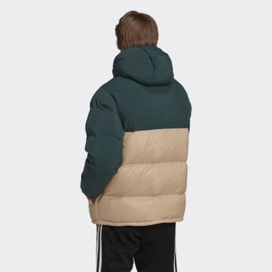 Männer Originals Down Regen Hooded Puffer Daunenjacke Grün
