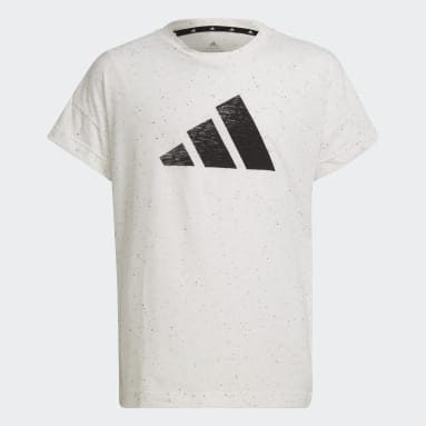 T-shirt Future Icons 3-Stripes Loose Cotton blanc Adolescents 8-16 Years Entraînement