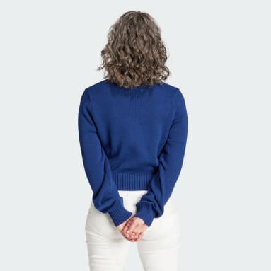 Women Lifestyle Blue 프리미엄 에센셜 니트 하프집