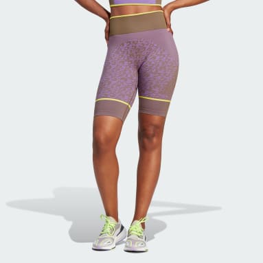 Legginsy adidas by Stella McCartney TrueStrength Seamless Yoga Bike Zielony
