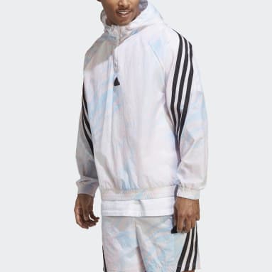 Muži Sportswear biela Mikina s kapucňou Future Icons Allover Print