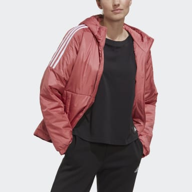 Essentials Insulated Hooded Jacket Czerwony