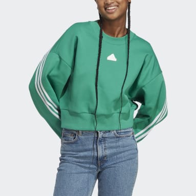 Women Sportswear Green Future Icons 3-Stripes Sweatshirt