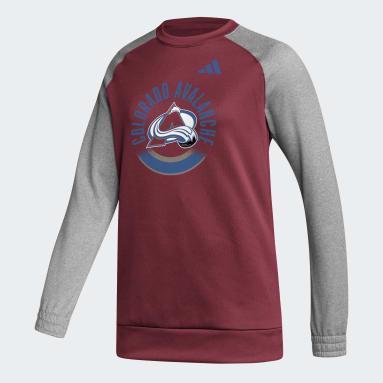 Women's Hockey Red Avalanche Team Issue Long Crew Sweatshirt