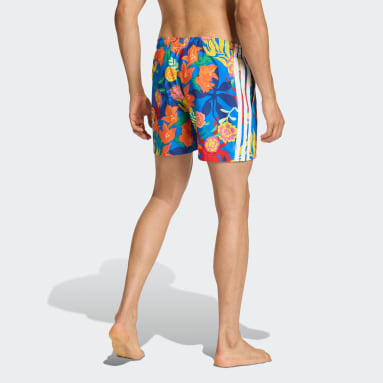 MEXICANA FLORALS 3 STRIPES SWIM SHORTS 5 INCH