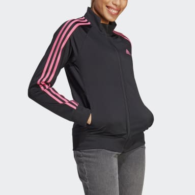 Veste de survêtement Primegreen Essentials Warm-Up Slim 3-Stripes noir Femmes Sportswear