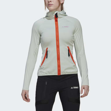 Terrex Tech Flooce Light Hooded Hiking Jakke Grønn