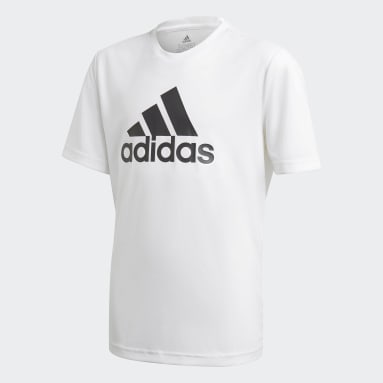Chlapci Sportswear biela Tričko adidas Designed To Move Big Logo