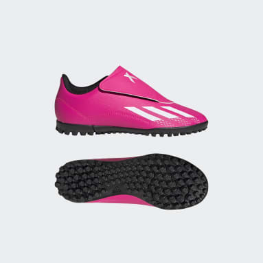 Kids Football Pink X SPEEDPORTAL.4 Velcro Football boots Turf