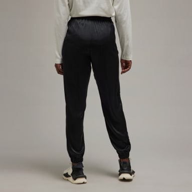 Frauen Y-3 Y-3 Tech Silk 3-Streifen Cuffed Hose Schwarz