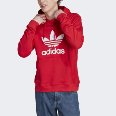Sudadera Adidas Roja con Logo en Blanco - ¡Super Precio!