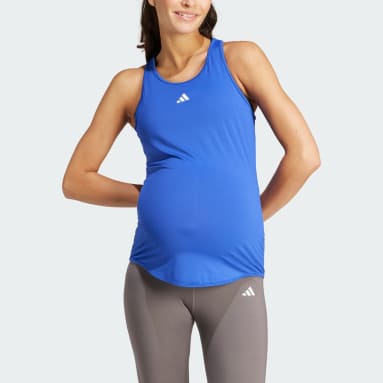 Women Gym & Training Blue AEROREADY Train Essentials Slim-Fit Tank Top (Maternity)