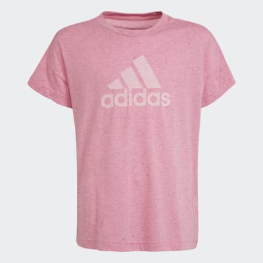 Mädchen Sportswear Future Icons Cotton Loose Badge of Sport T-Shirt Rosa