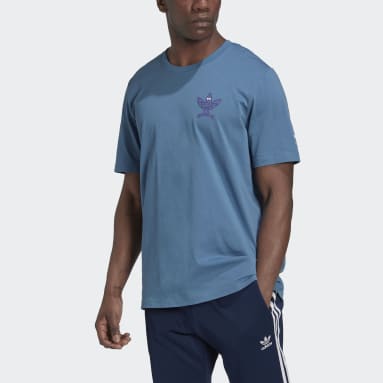 Polera Fun Estampada Azul Hombre Originals