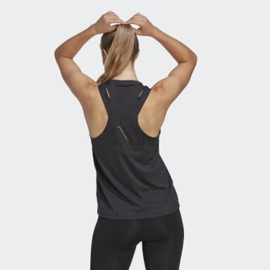 Playera sin Mangas AEROREADY Train Essentials Logo 3 Barras Negro Mujer Training