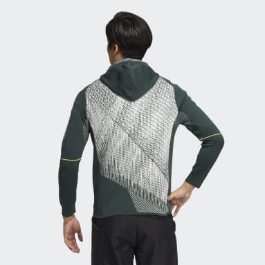 남성 Golf Green 스테이트먼트 프라임니트 후드 재킷