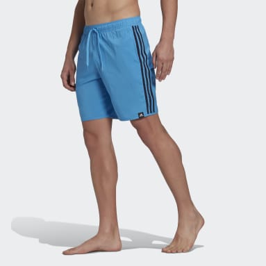 Muži Plavání modrá Plavecké šortky Classic-Length 3-Stripes