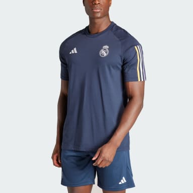 Men Football Blue Real Madrid Tiro 23 Cotton Tee