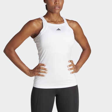 Frauen Fitness & Training AEROREADY Train Essentials Minimal Branding Tanktop Weiß