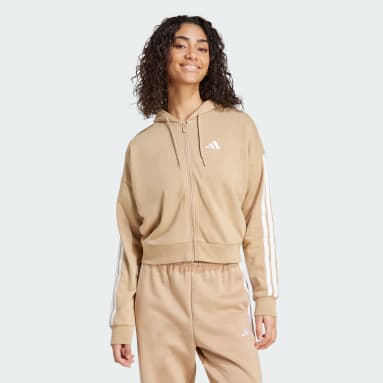 Essentials 3-Stripes French Terry Full-Zip Hoodie