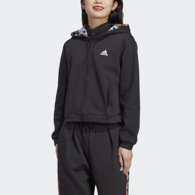 Frauen Sportswear Graphic Kapuzenjacke Schwarz