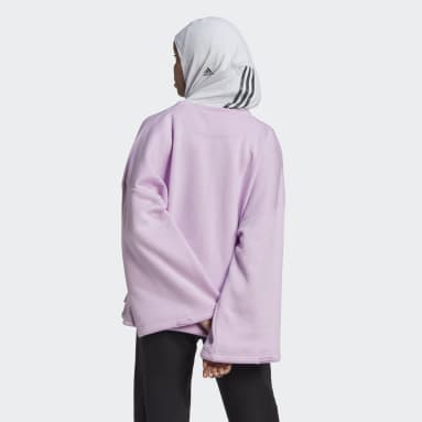 Women Sportswear Purple Studio Lounge Fleece Sweatshirt
