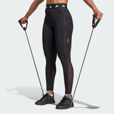 Leggings Techfit Stash Pocket Full-Length Nero Donna Fitness & Training