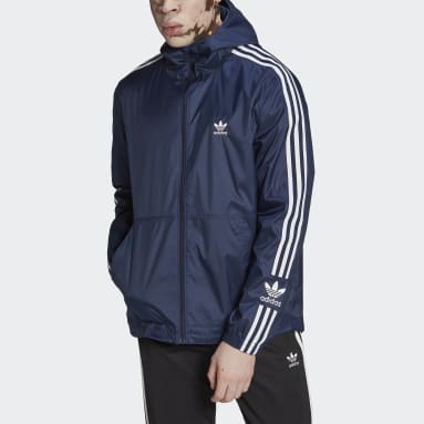 남성 Lifestyle Blue 아디컬러 클래식 락업 윈드브레이커