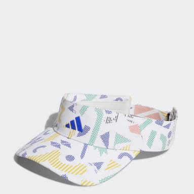 Men Golf White Graphic Visor