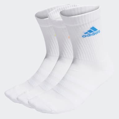 Training White 쿠션 크루 삭스 3PP