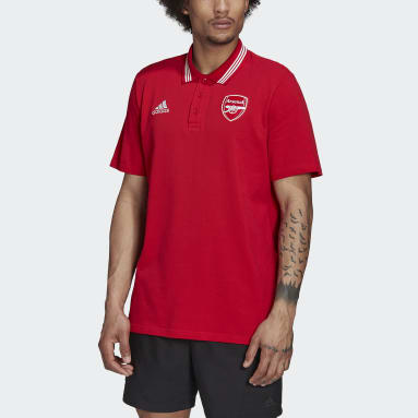 Mænd Fodbold Rød Arsenal 3-Stripes polotrøje