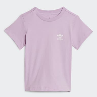 Polera Adicolor Morado Niño Originals