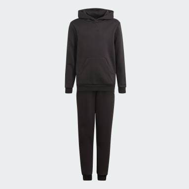 Chándal con capucha Fleece Negro Niño Sportswear