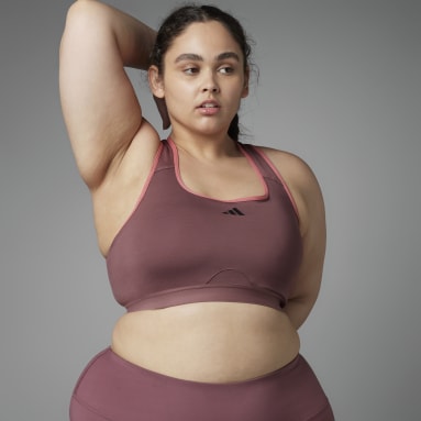Brassière de yoga Authentic Balance Maintien moyen (Grandes tailles) Bordeaux Femmes Yoga