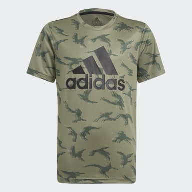 T-shirt adidas Designed To Move Camouflage Vert Garçons Sportswear