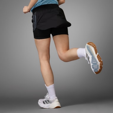Frauen Running Run Icons 3-Streifen Running Skort Schwarz
