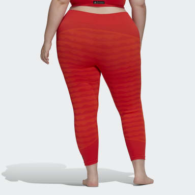 Dam Gym & Träning Orange Marimekko AEROKNIT 7/8 Leggings (Plus Size)