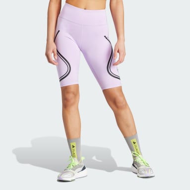 ผู้หญิง adidas by Stella McCartney สีม่วง กางเกงปั่นจักรยานรัดรูปสำหรับวิ่ง adidas by Stella McCartney TruePace
