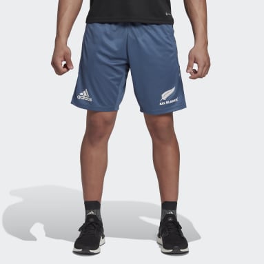 Men Rugby Blue All Blacks Rugby Gym Shorts