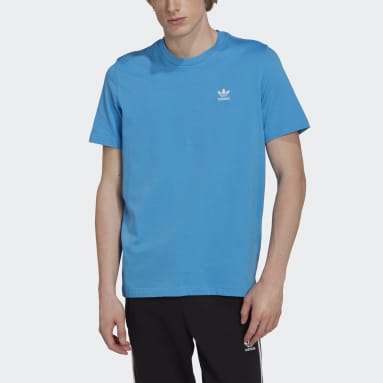 Herren T-Shirts adidas T-Shirts adidas Baumwolle Go-To Henley Longsleeve in Blau für Herren 