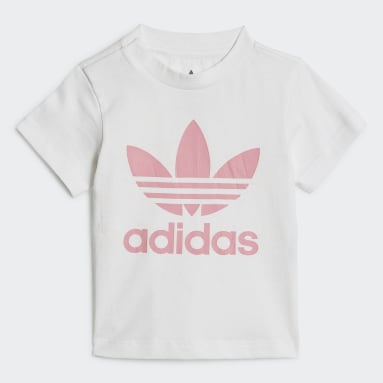 Conjunto de Shorts y Remera  Trifolio (UNISEX) Blanco Niño Originals