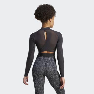 Women Training Black HIIT HEAT.RDY Long Sleeve Crop Tee