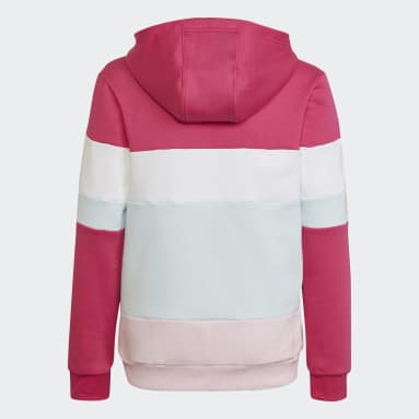 Boys Sportswear Pink Colorblock Fleece Hoodie