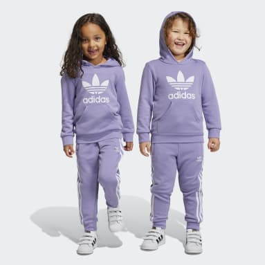 Kids Originals Purple Adicolor Hoodie Set